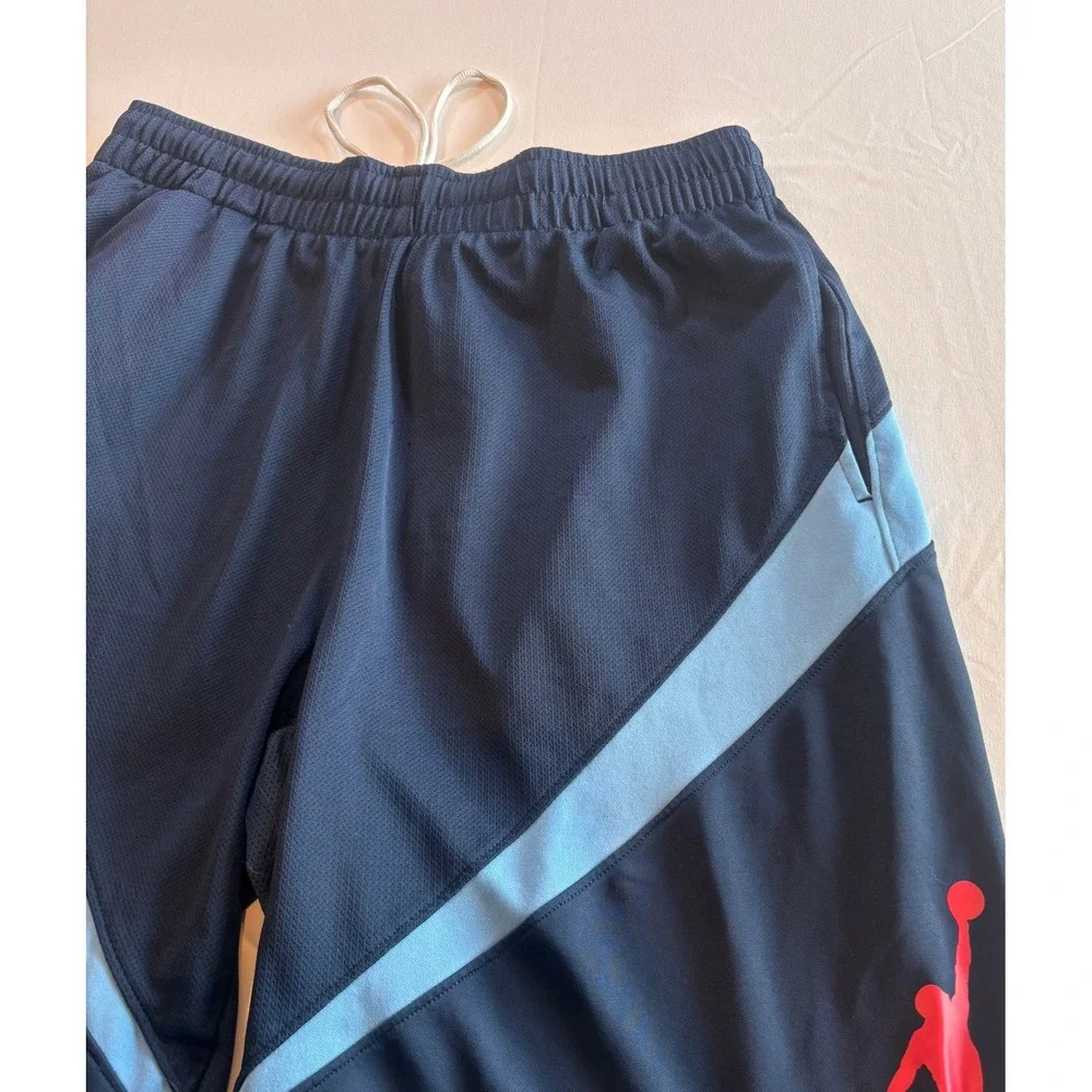 Jordan Dri-FIT Basketball Shorts Navy Blue Light Blue Red Jumpman Mens Small